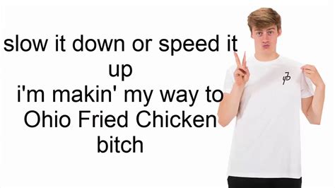 It starts with four quick notes that launch into a country song about fried. . Ohio fried chicken lyrics